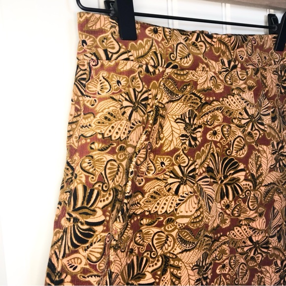 Zara Skirts Zara Corduroy Botanical Printed Mini Skirt- size XS - Picture 4 of 10